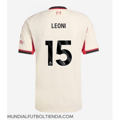 Camiseta Liverpool Giovanni Leoni #15 Segunda Equipación Replica 2025-26 mangas cortas Camiseta Liverpool Giovanni Leoni #15 Segunda Equipación Replica 2025-26 mangas cortas